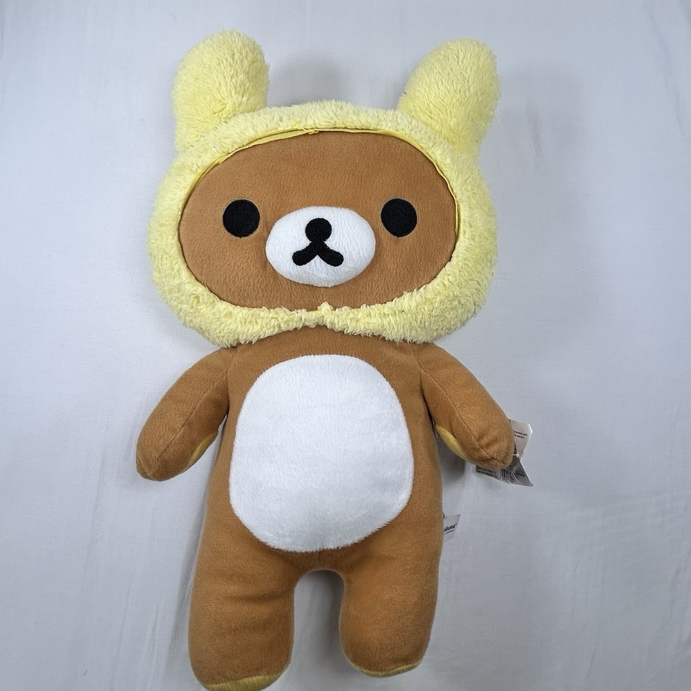 NEW 2015 San-X Rilakkuma with Bunny Ears Rabbit Hat Plush 21" Big Anime